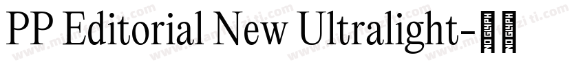 PP Editorial New Ultralight字体转换